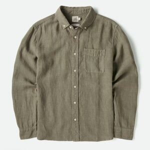 Huckberry Classic Linen Shirt Dusty Olive‎ Large New With Tags